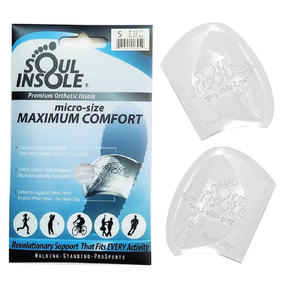 Soul Insole Shoe Bubble clear gel arch support inserts with retail package (official product image)