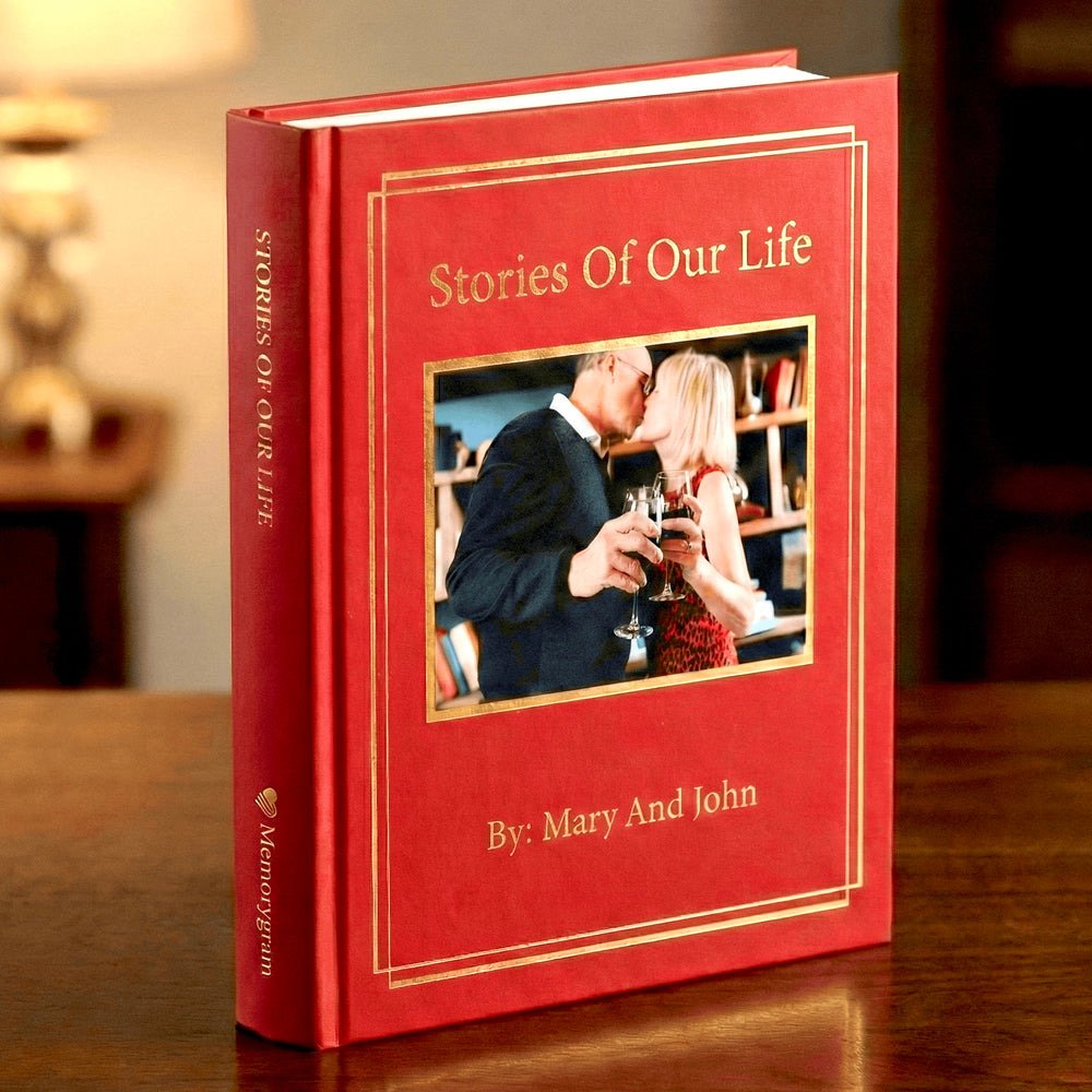 Memorygram Legacy Book hardcover memoir 'Stories Of Our Life' (official product image)